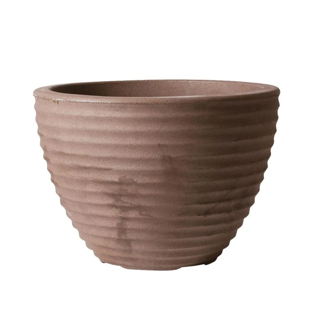 Stewarts 50cm Dark Brown Low Honey Garden Pot Planter 1 Stewarts 50cm Dark Brown Low Honey Garden Pot Planter