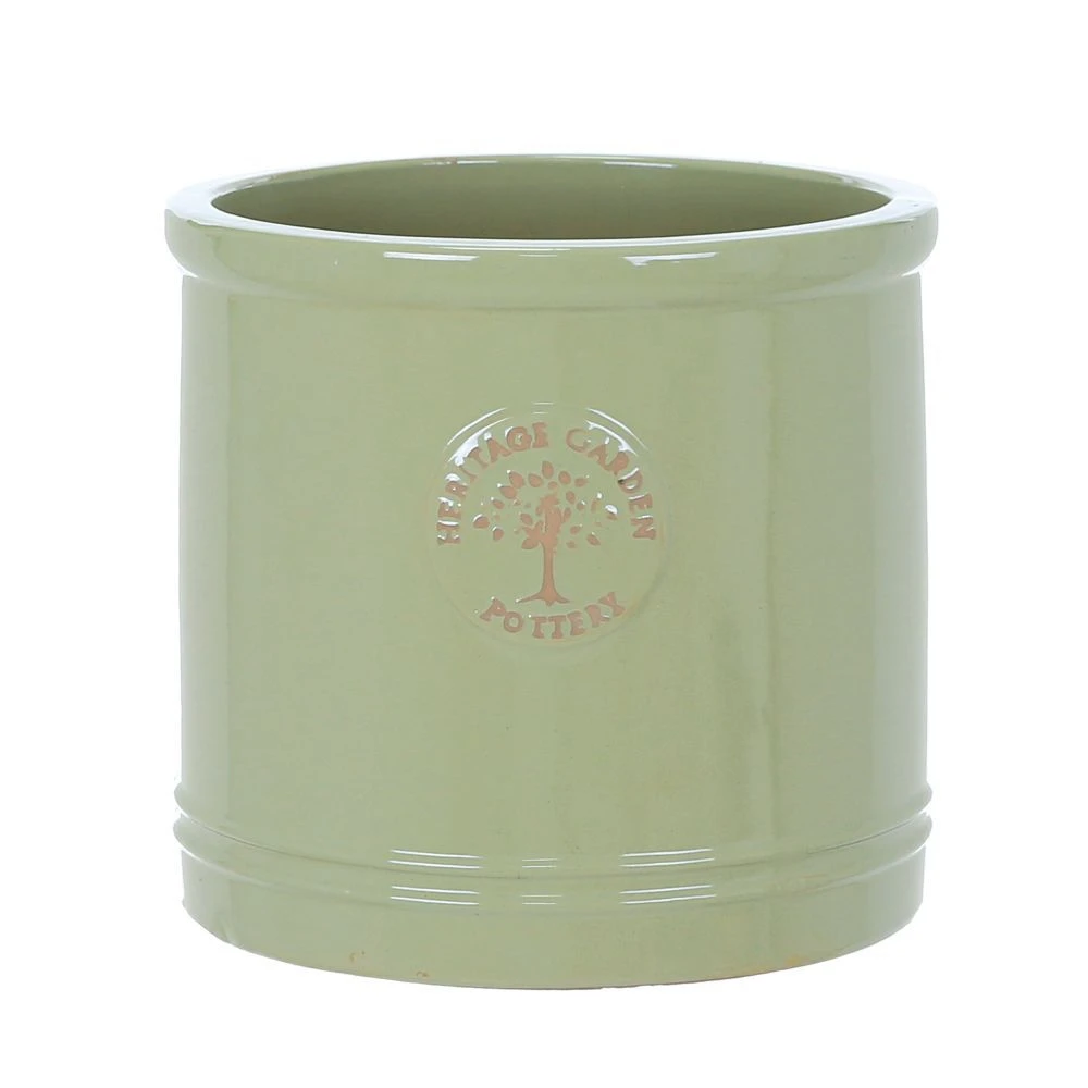 Woodlodge 38cm Mint Green Glazed Heritage Cylinder Pot 1 Woodlodge 38cm Mint Green Glazed Heritage Cylinder Pot