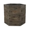 Woodlodge 34cm Driftwood Hexagon Resin Pot