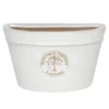 Woodlodge 26cm White Edwardian Glazed Wall Planter