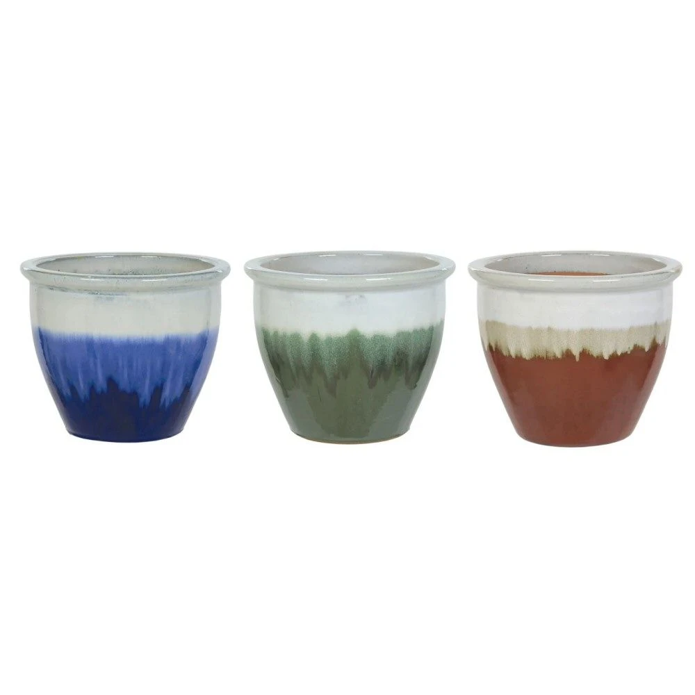 Woodlodge 38cm Barley Glazed Pot (Choice Of 3) 1 Woodlodge 38cm Barley Glazed Pot (Choice Of 3)