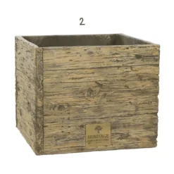 Woodlodge 37cm Heritage Oak Square Planter -Hozeelock Store 5021346487725 3