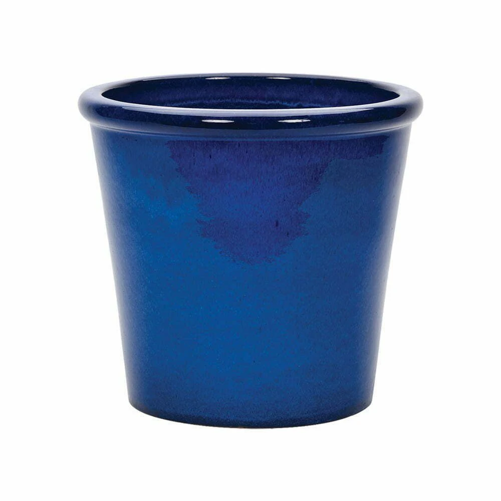 APTA 26cm Blue Saigon Glazed Cone Planter 1 APTA 26cm Blue Saigon Glazed Cone Planter