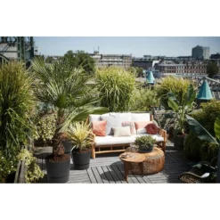 Elho 30cm Living Black Greenville Round Planter -Hozeelock Store 8711904332358 5