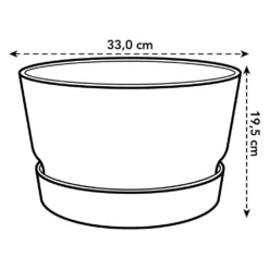 Elho 33cm Leaf Green Greenville Bowl Planter -Hozeelock Store 8711904332464 3