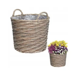 Koopman 39cm Wicker Basket Planter 5 Koopman 39cm Wicker Basket Planter -Hozeelock Store 8719202993394 3